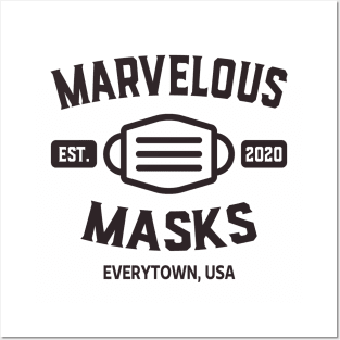 Marvelous Masks Stop the Spread Everytown USA Posters and Art